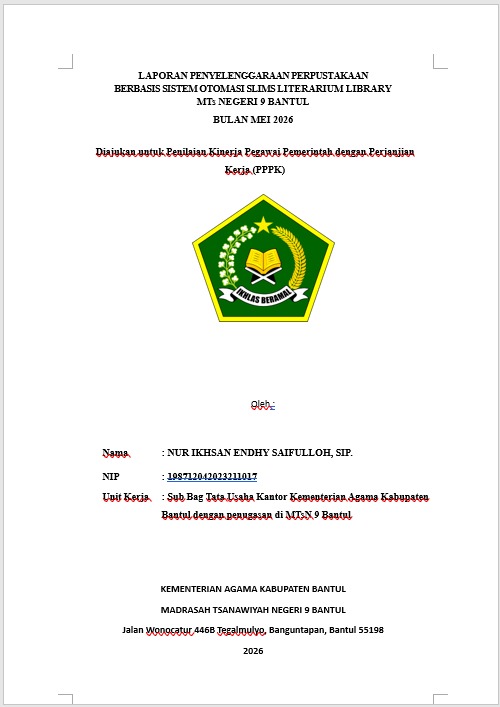 LAPORAN PENYELENGGARAAN PERPUSTAKAAN MEI